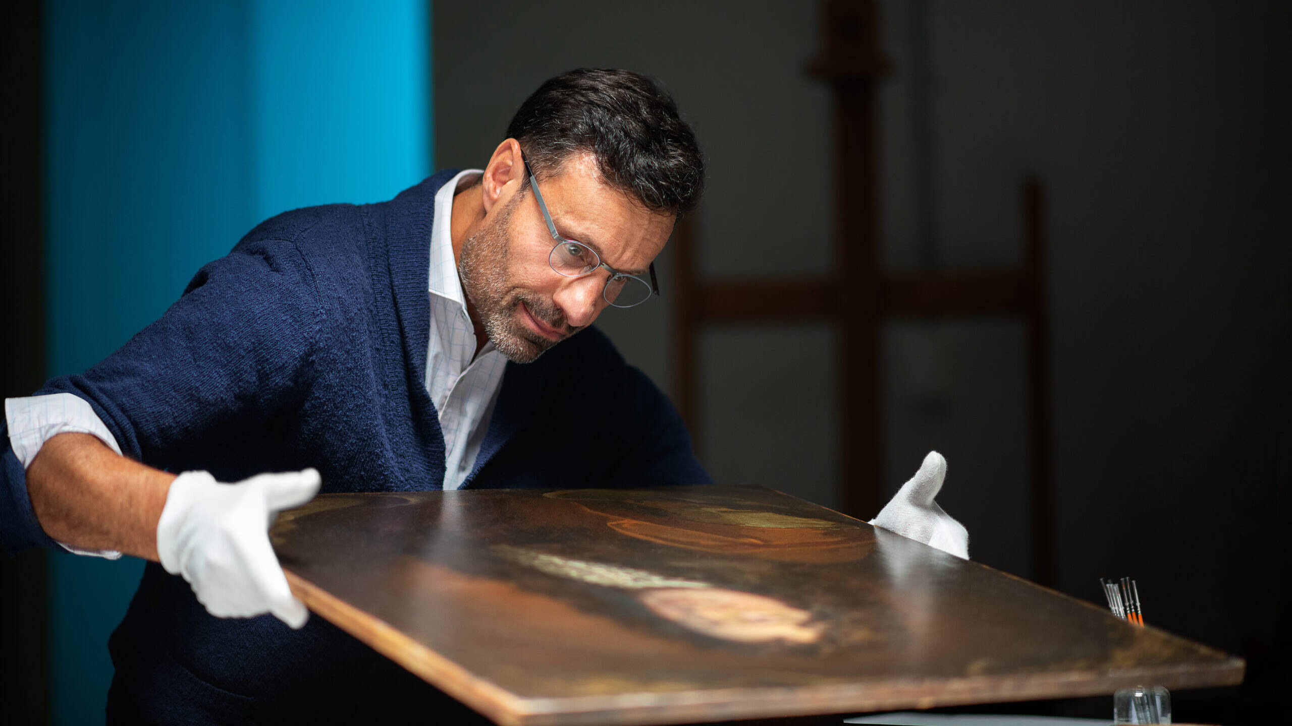 Art Conservator at work