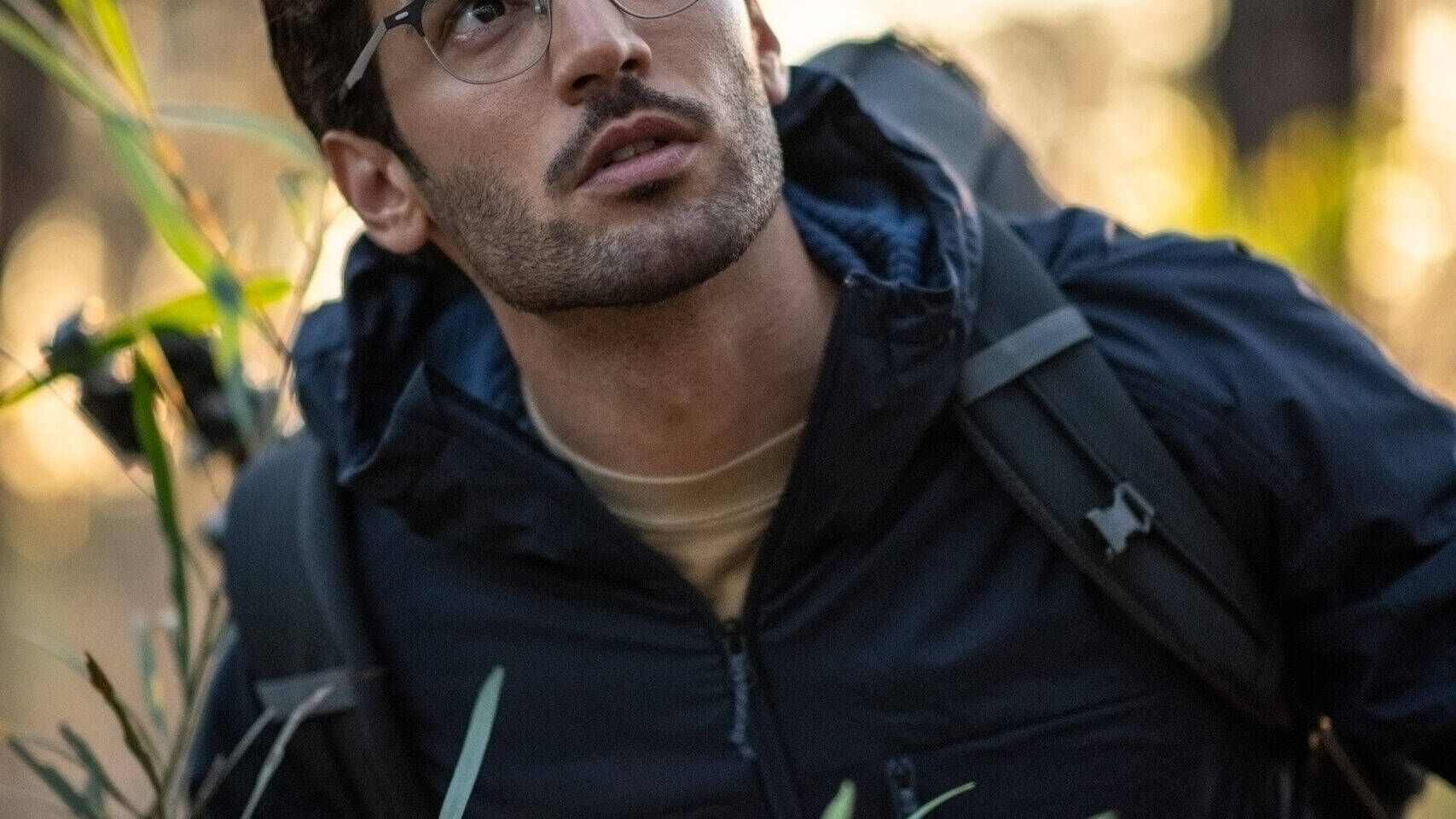 Man walking through bush